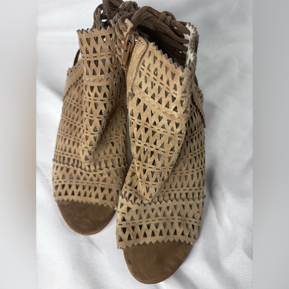 Jeffrey Campbell Tan Cut-Out Ankle‎ Booties